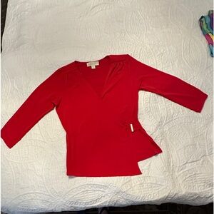 Michael Kors long sleeve Red Blouse